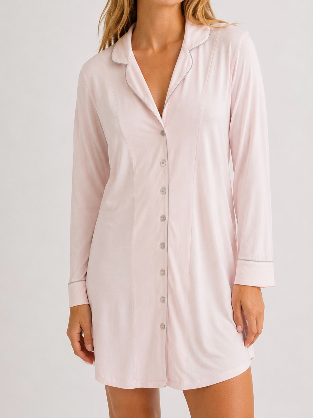 Faceplant Dreams Bamboo Boyfriend Nightshirt Pink M Coquette Romantic Luxury
